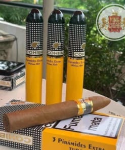chi tiet hop xi ga Cohiba Piramides Extra 3 dieu tubos chinh hang